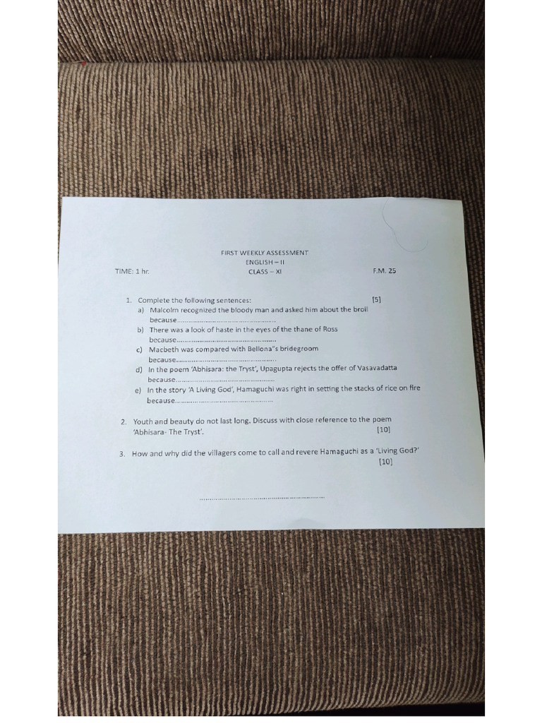 1st Weekly | PDF