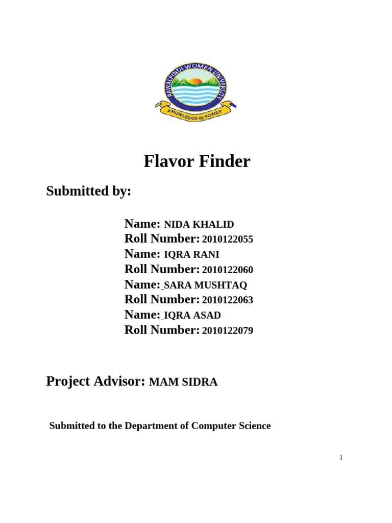 Flavor Finder | PDF