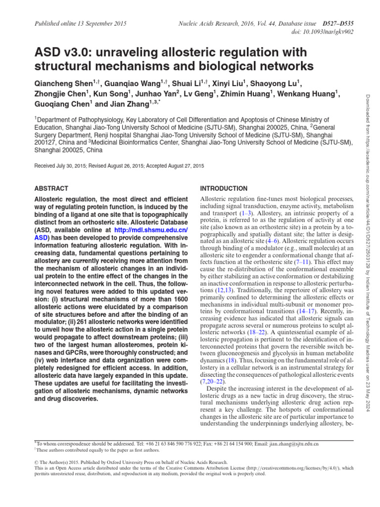Paper 5 NAR Allosteroc Data | PDF