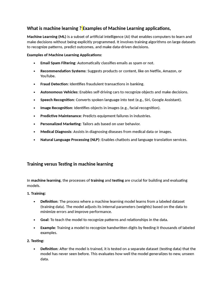 Machine Learning | PDF