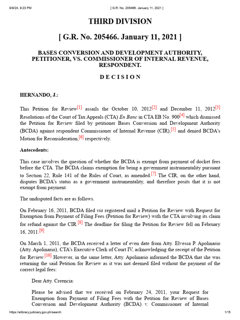 BCDA v. CIR | PDF
