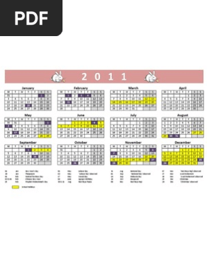 Calendar 2011 | PDF