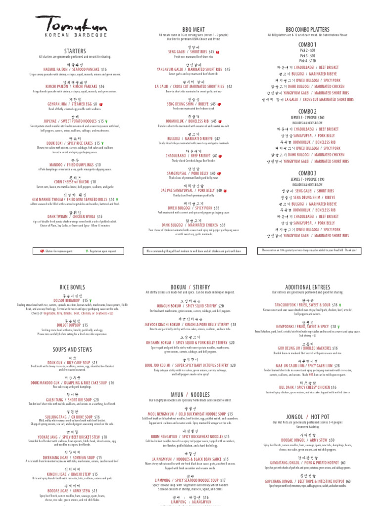 TKB Menu | PDF
