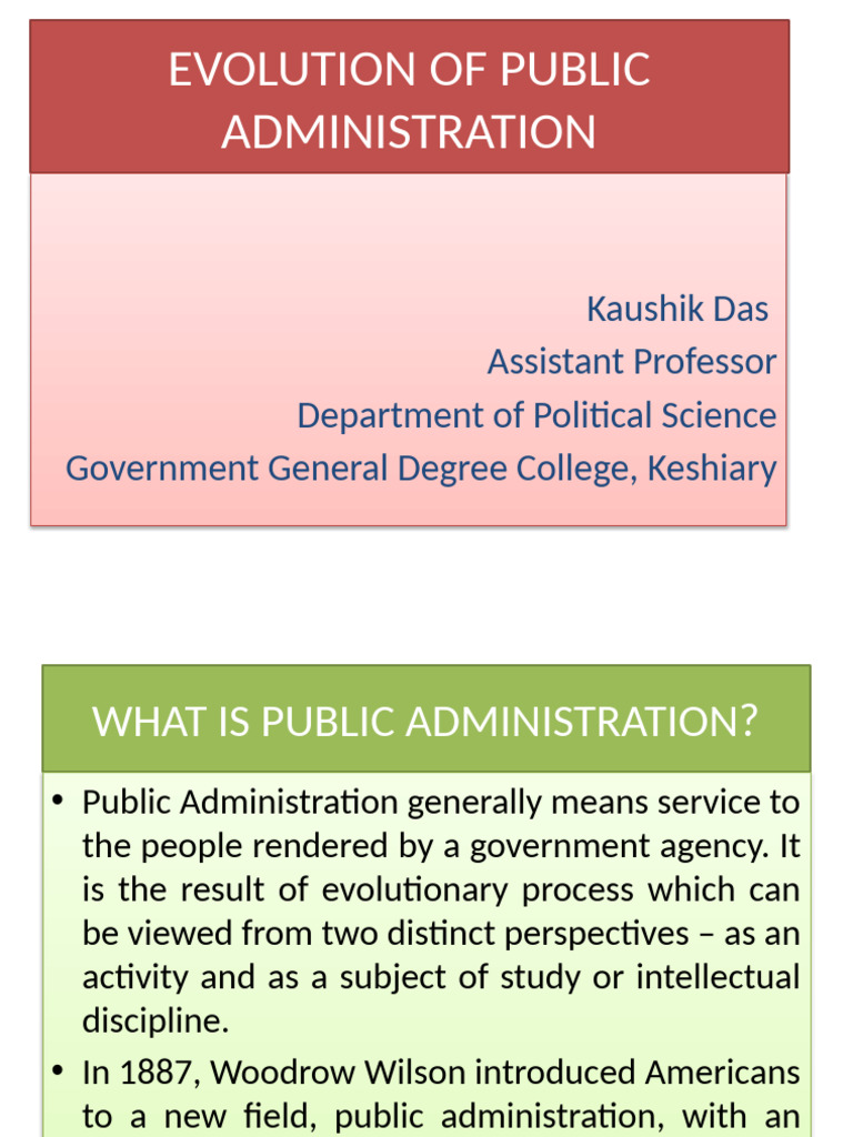 174041evolution of Public Administration | PDF