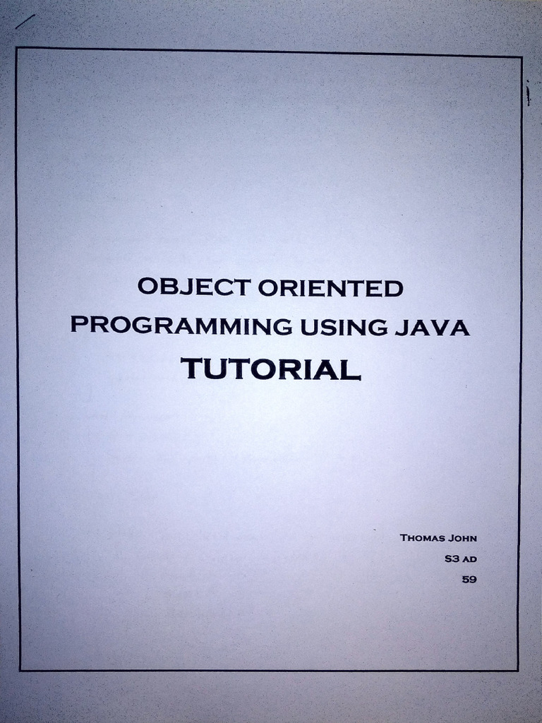Java Tutorial 27 Aug 2024 | PDF