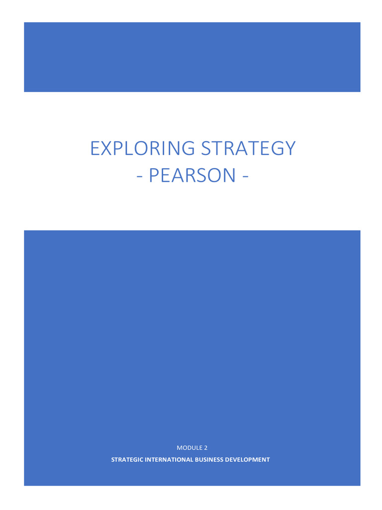 Pearson's Strategic Analysis Framework | PDF | Strategic Management ...