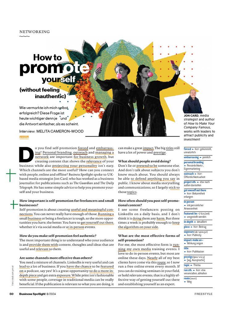 Authentic Self-Promotion Strategies | PDF | World Wide Web | Internet & Web