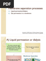 Membrane Separation Processes