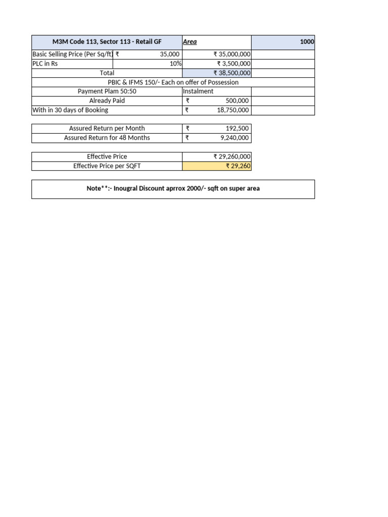 M3M Code 113 | PDF
