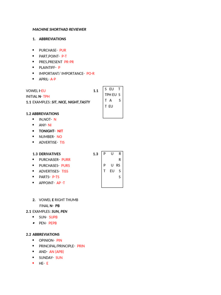 Machine Shorthad Reviewer | PDF