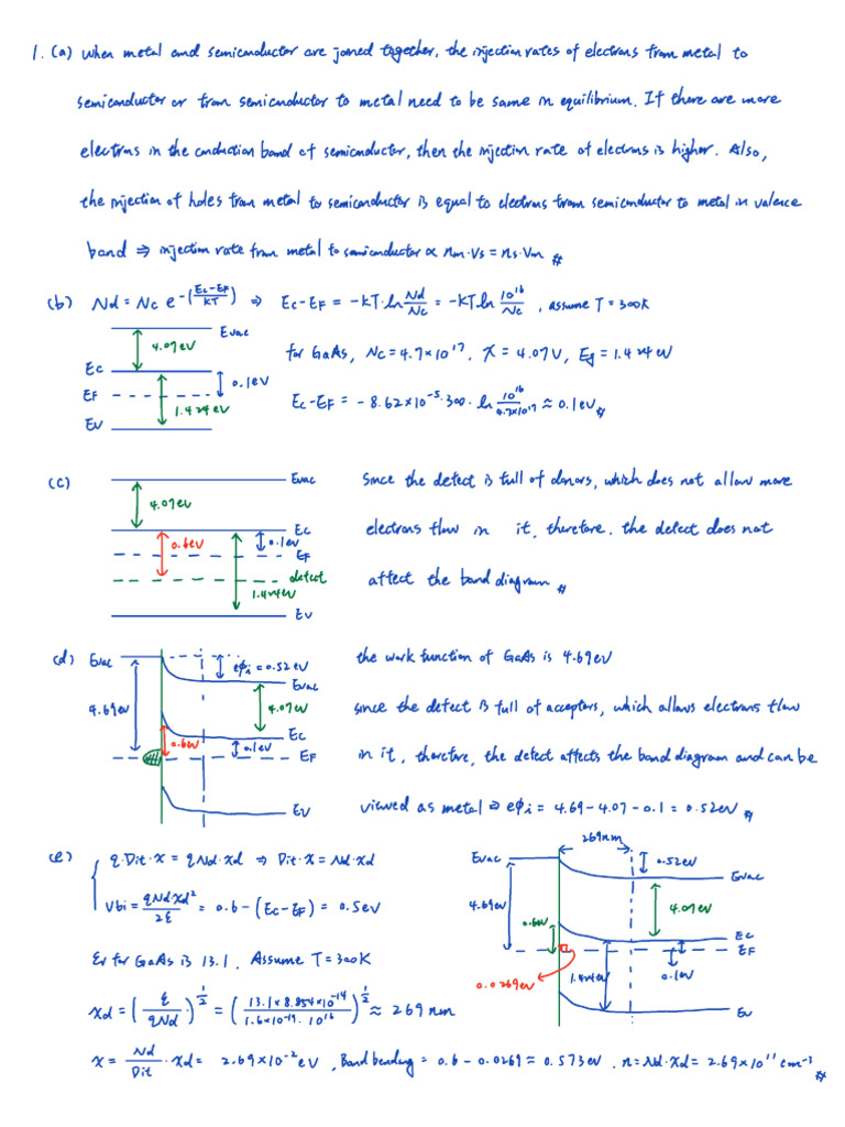 Solid State Electronics hw4 | PDF
