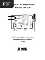 Electrician Entrance Exam