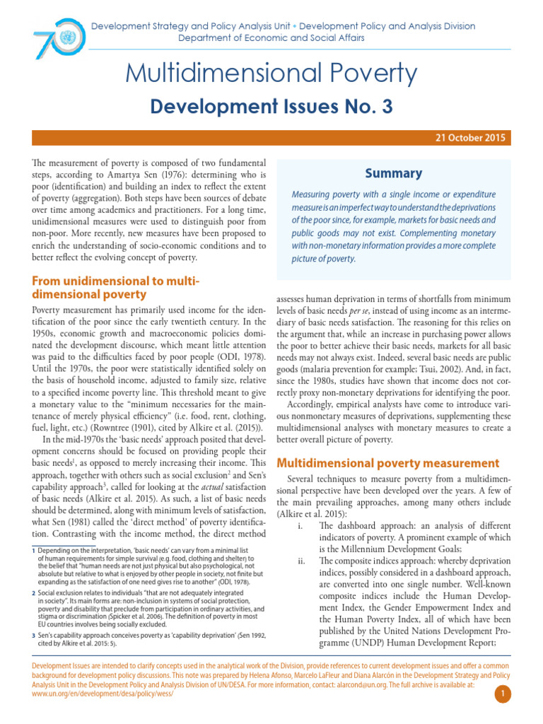 Multidimensional Poverty Pdf