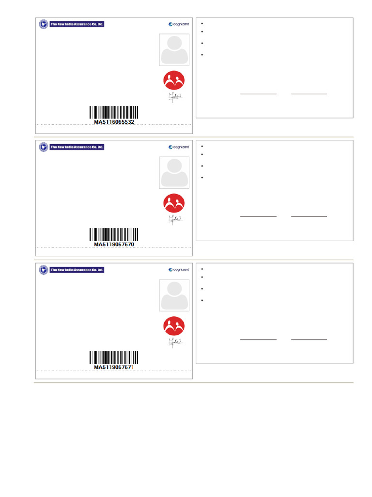 Insurance Card - 151145 | PDF