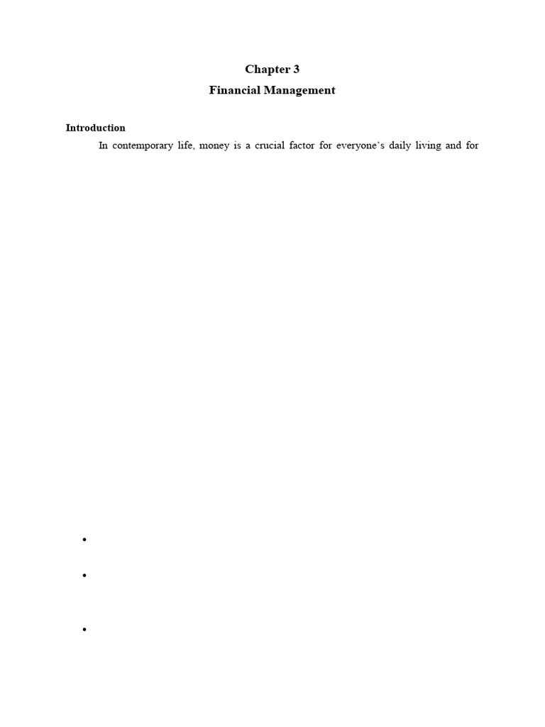 Chapter 3 Financial Management | PDF | Cost Of Living | Business