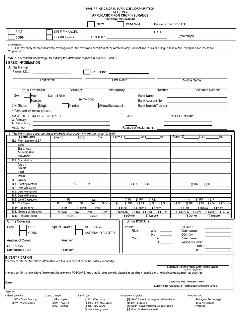 Rice and Corn Insurance | PDF