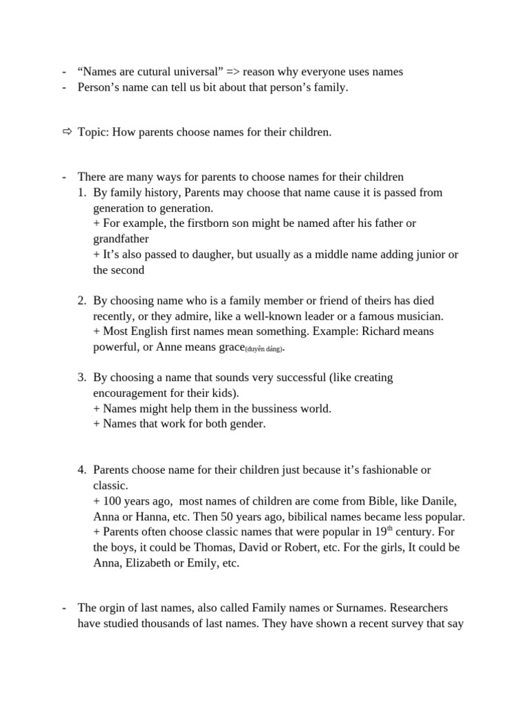 Names Are Cutural Universal | PDF