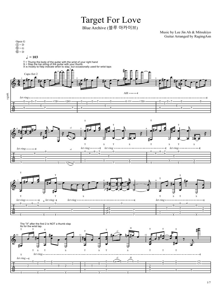 Target For Love Tabs (RagingAsn) | PDF