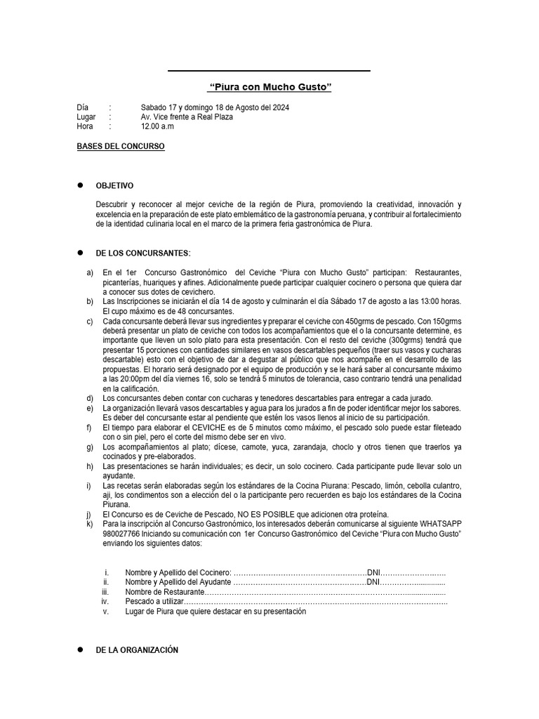 Concurso piura con mucho gusto ultima version 2 pdf
