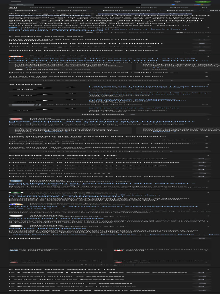 LITHUANIAN LATVIAN HOW SIMILAR DIFFERENT ARE THEY intelligence overview