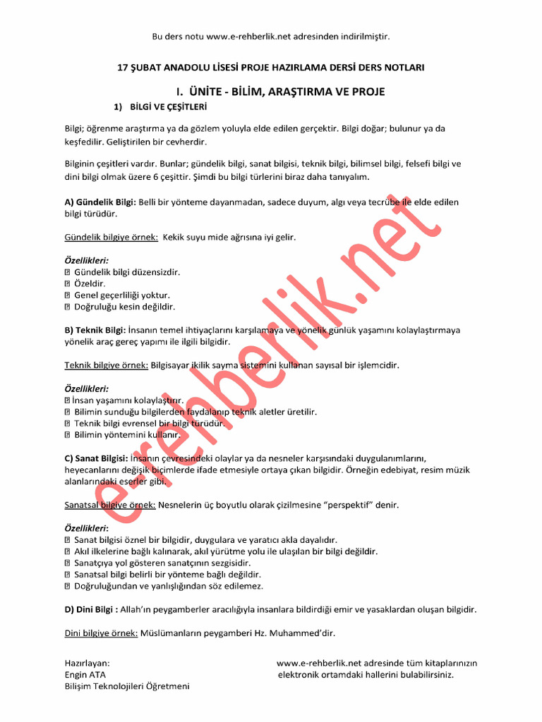  nite bilim ara t rma ve proje proje hazirlama ders ders notlari pdf