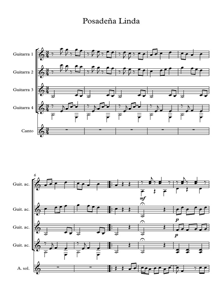 Posadeña Linda - Partitura Completa | PDF