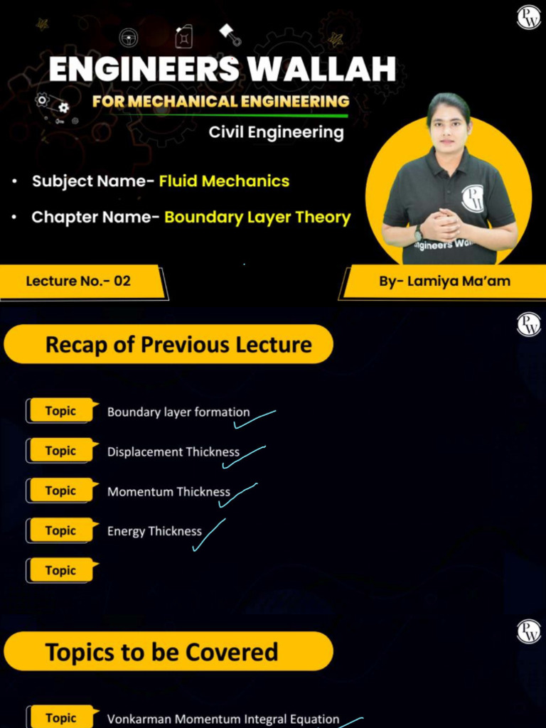 Boundary Layer Theory 02 Class Notes Pdf