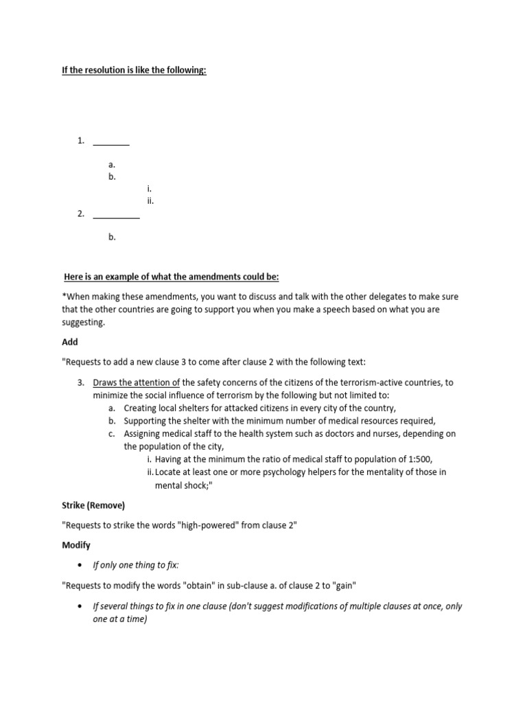 Amendment Writing Guide | PDF
