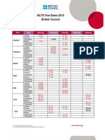 Pakistan Ielts Calendar