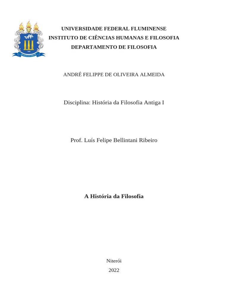 Trabalho Da Historai Da Filosofai | PDF