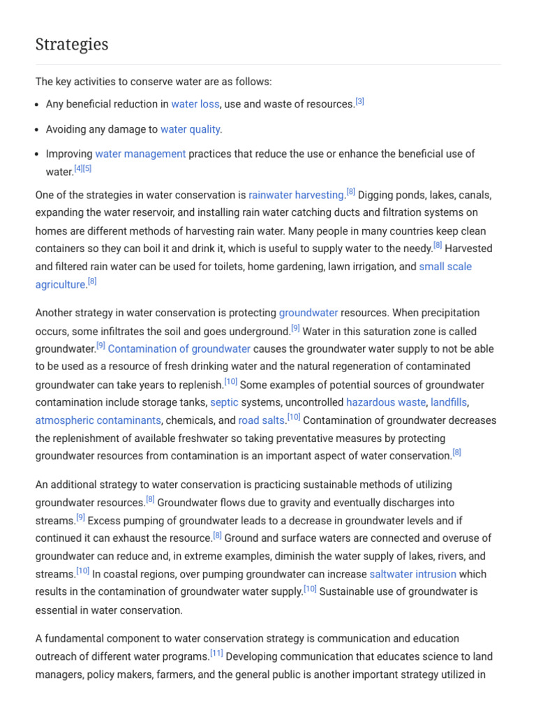 Water Conservation - Wikipedia | PDF