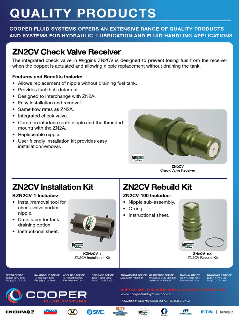 Wiggins zn2cv Check Valve Receiver | PDF
