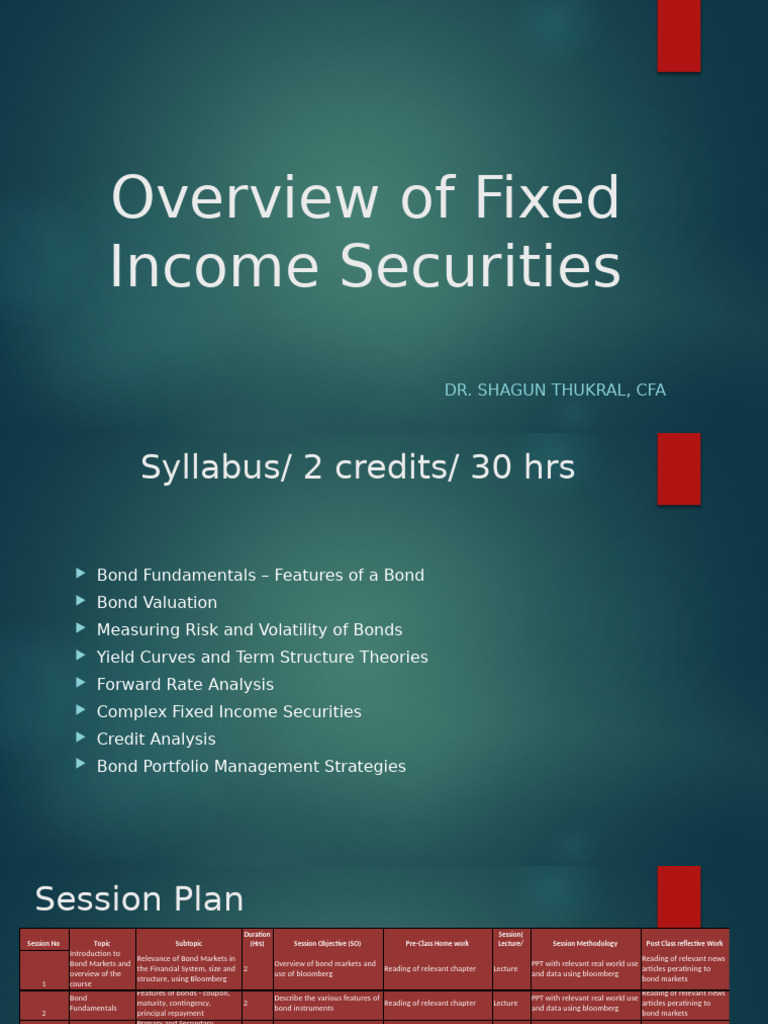 Overview of FIxed Income Markets | PDF