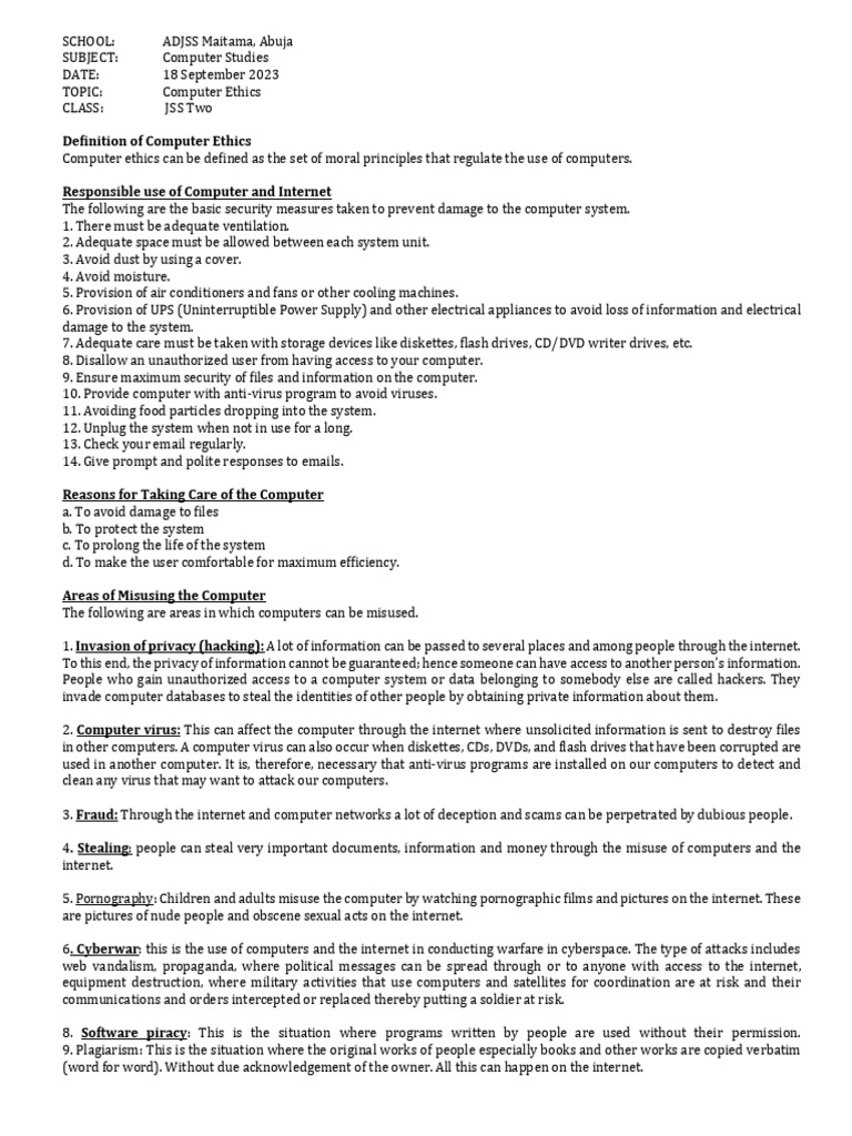 2552 computer ethics for jss 2 pdf