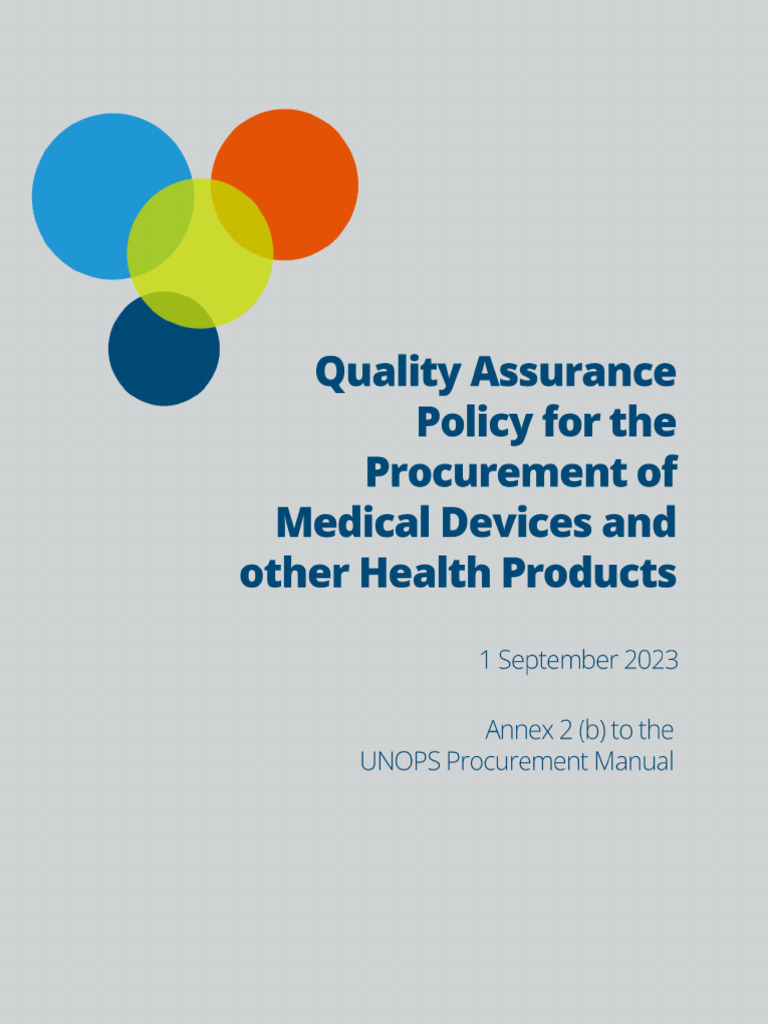 Annex 2B Quality Assurance | PDF
