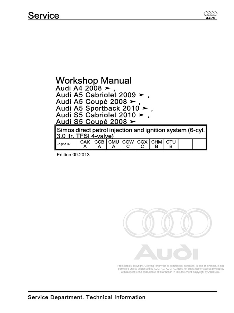 Simos Direct Petrol Injection and Ignition System (6-Cyl 3 0 LTR TFSI 4 ...