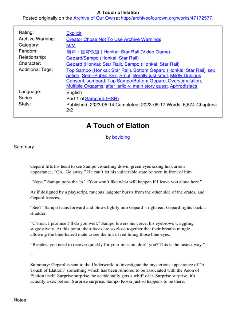 A Touch of Elation | PDF