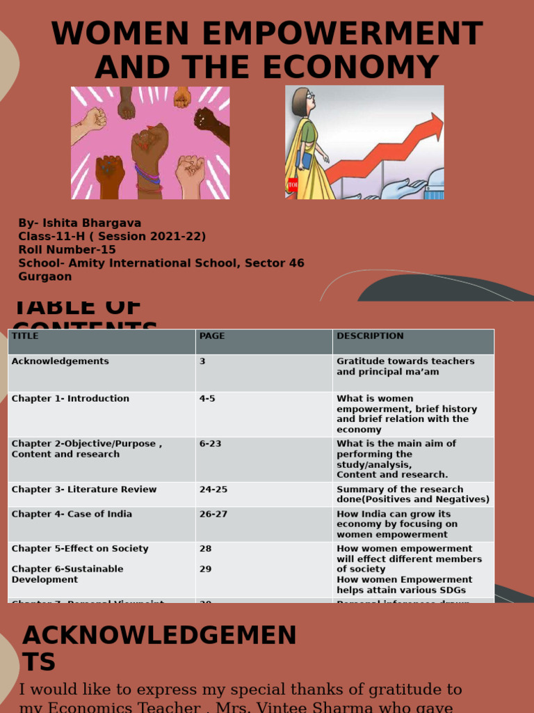 Women Empowerment and the Economy | PDF