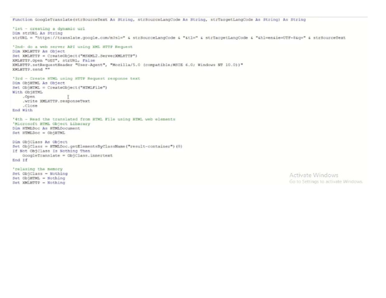google translate code | PDF