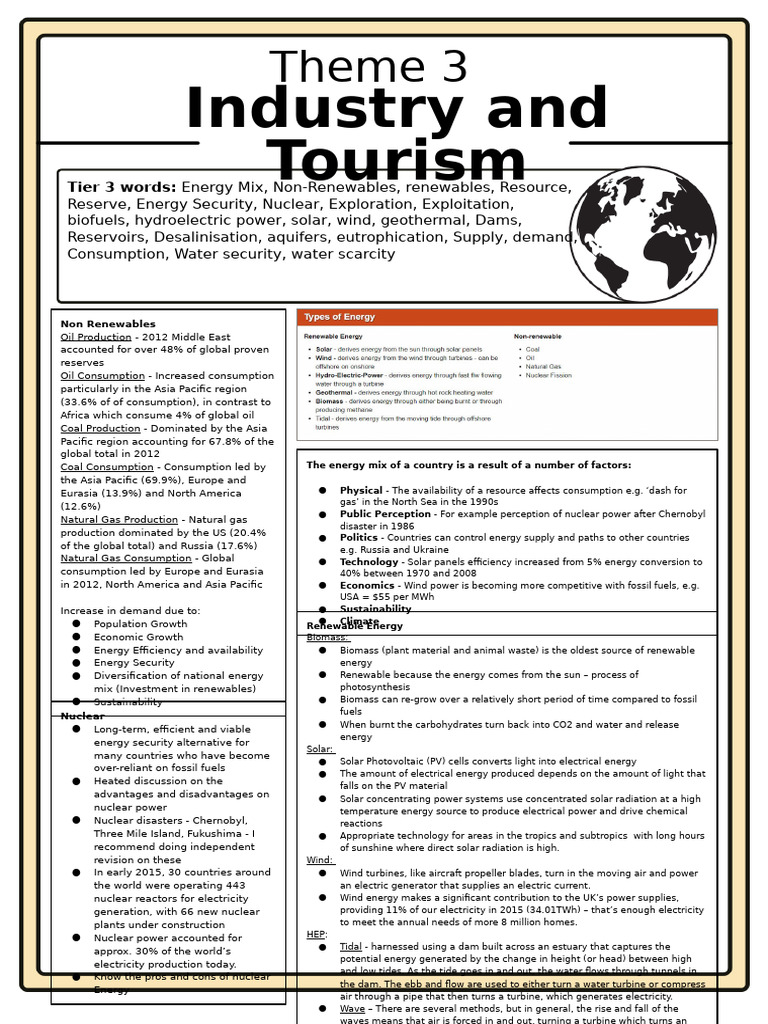 Theme 3 - Industry and Tourism | PDF