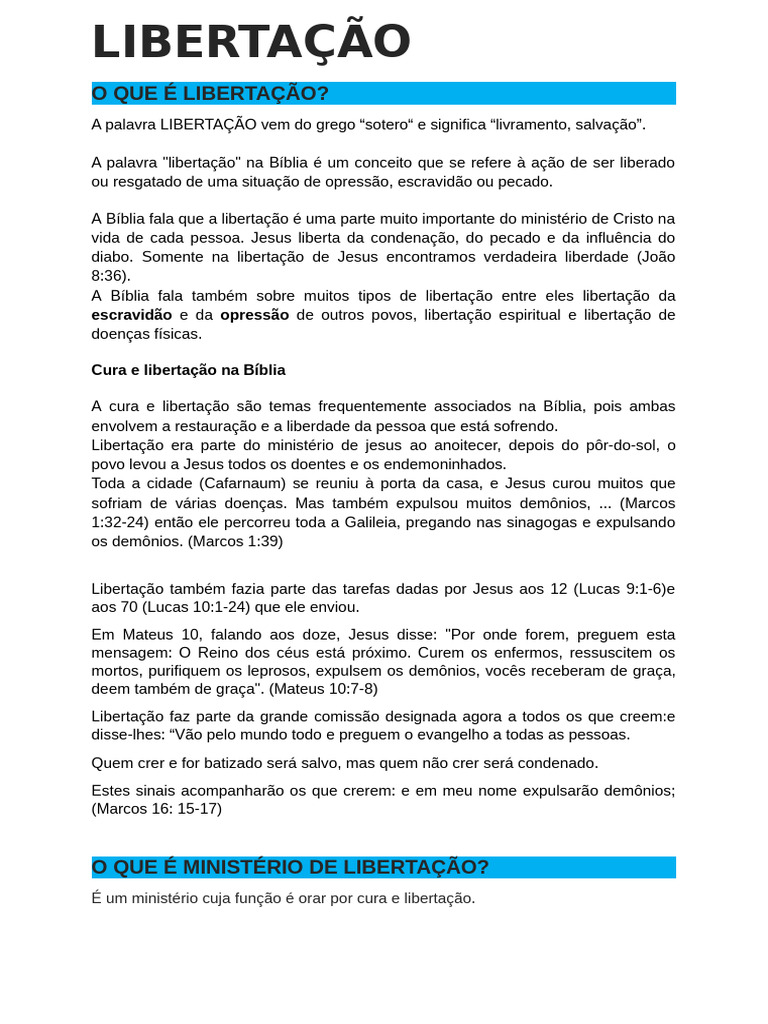 LIBERTAÇÃO | PDF