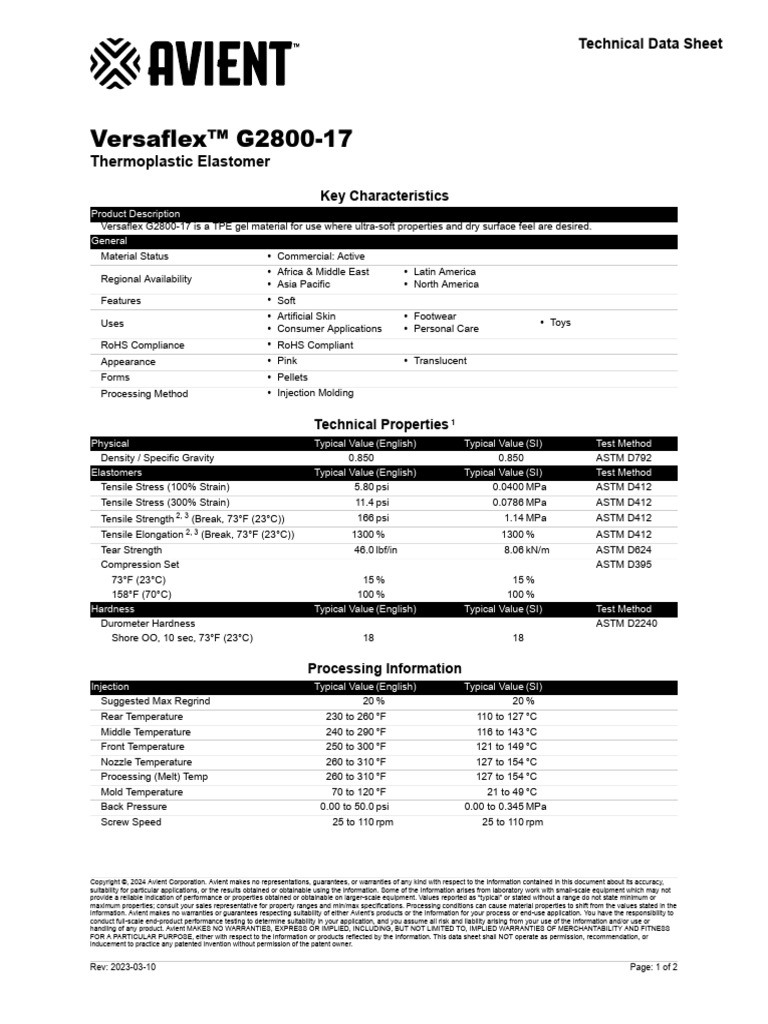 Versaflex G2800-17 | PDF