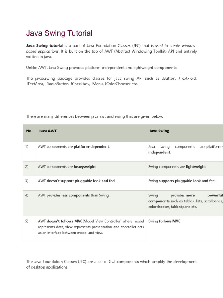 Swing Java Ajp | PDF