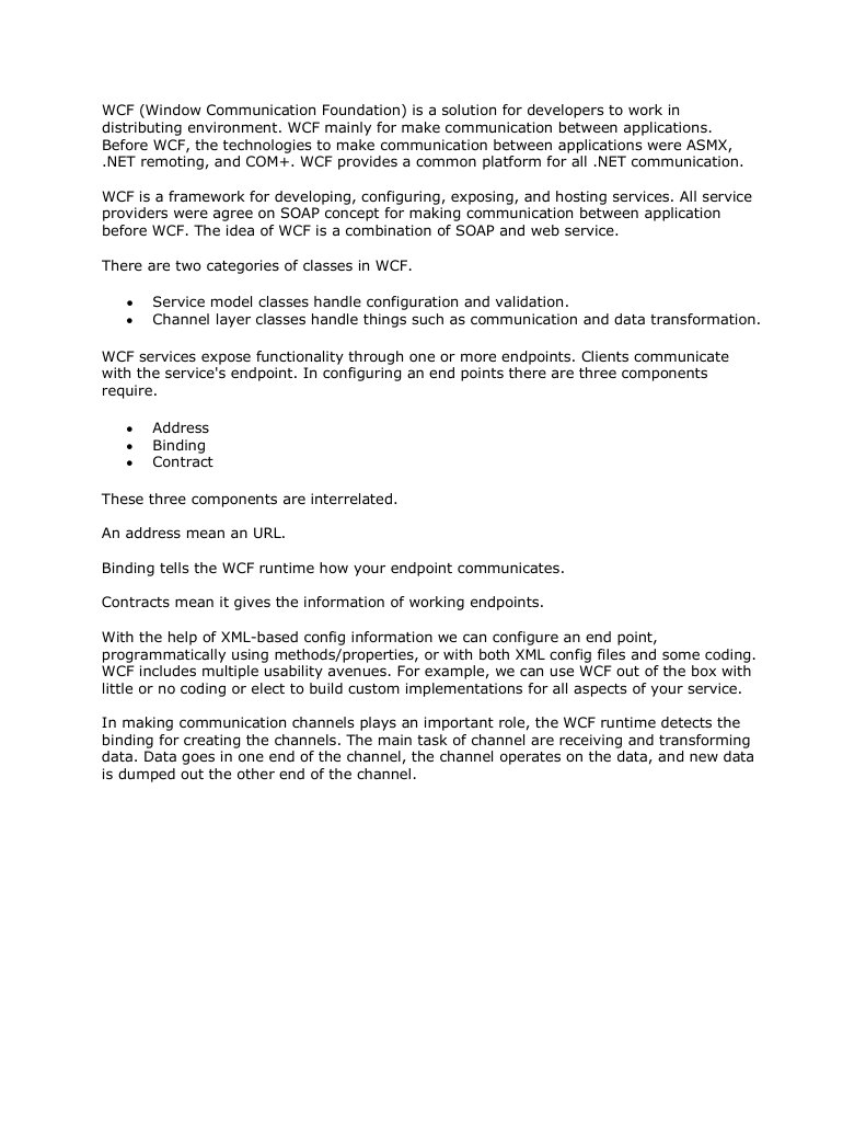 WCF | PDF | Business