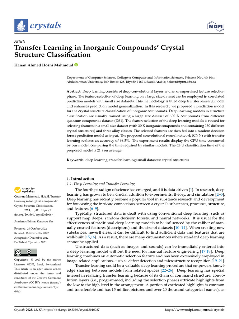 Transfer Learning in Inorganic Compounds' Crystal Structure ...