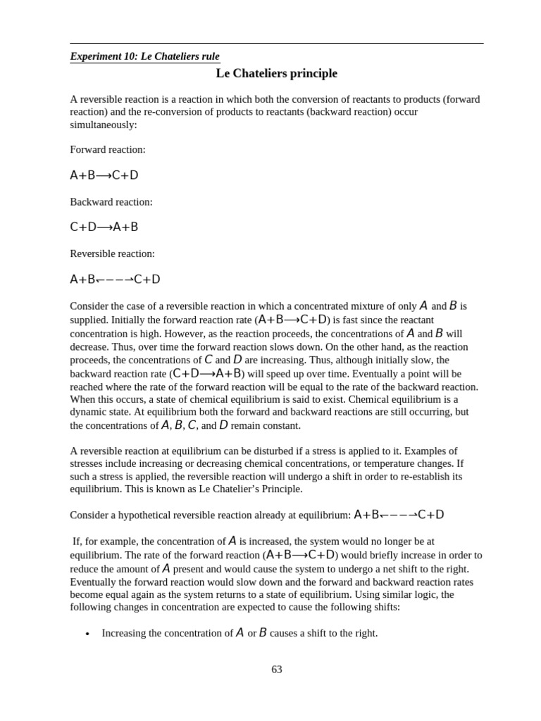 Experiment+10+ +Le+Chatlier | PDF