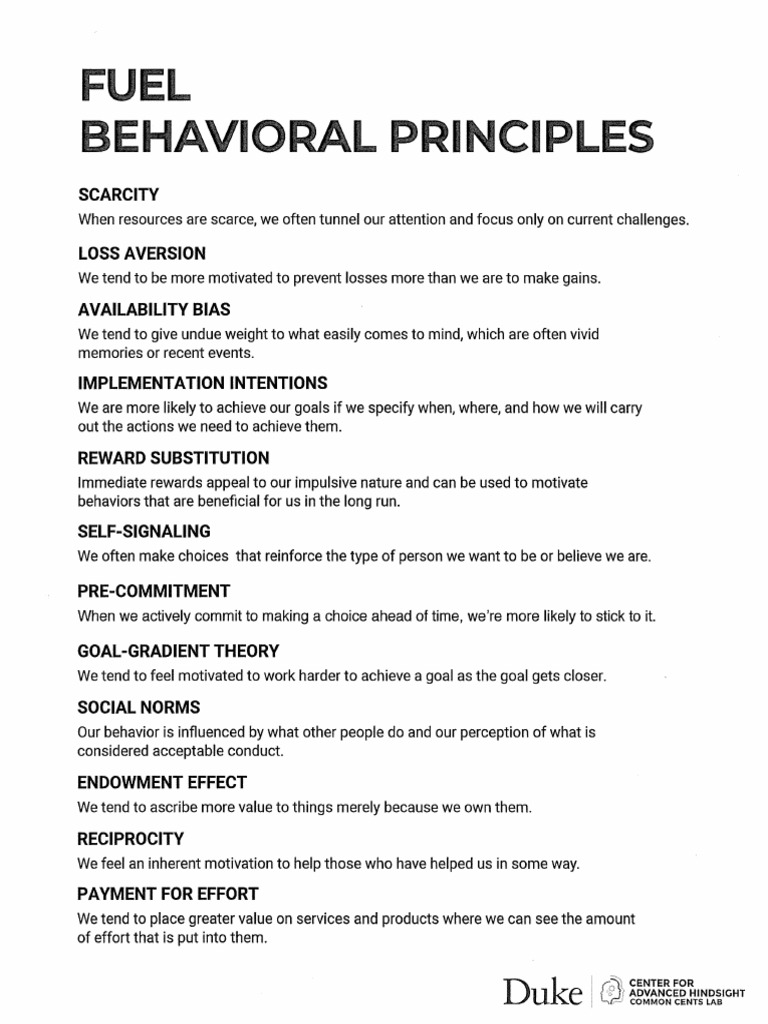Fuel Behavioral Principles | PDF