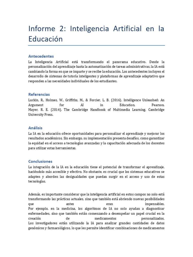 IA en Educación: Personalización y Retos | PDF | Inteligencia ...