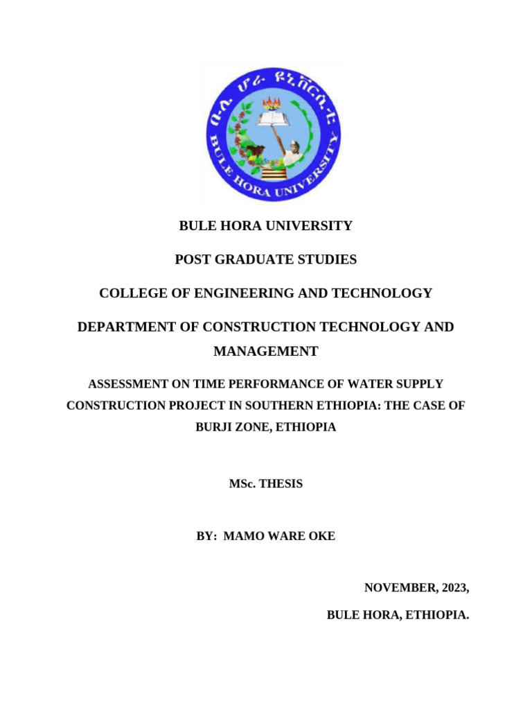 assessment-on-time-performance-of-water-supply-construction-project-in