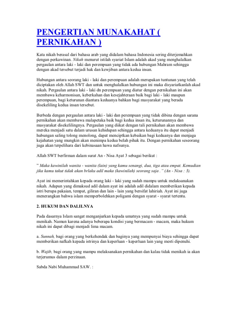 Pengertian Munakahat Pdf